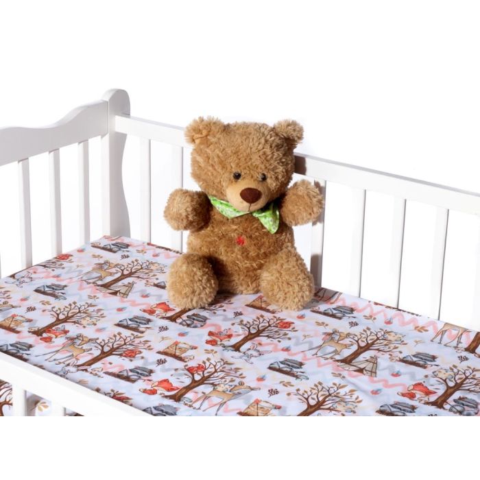 Bērnu palags ar gumiju "Raccoon"  120x60