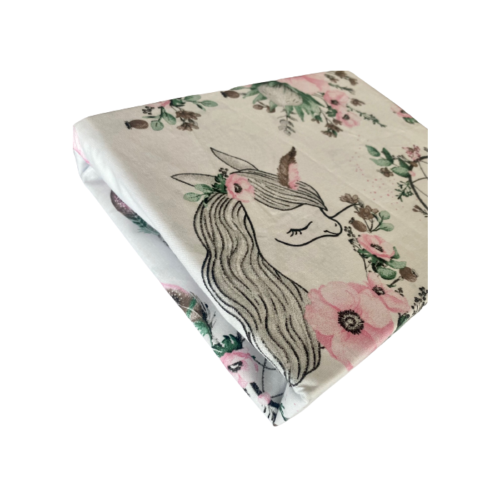 Bērnu palags ar gumiju "Unicorn" 120x60 