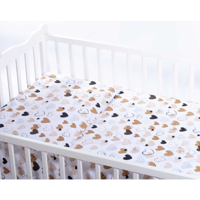 Pārvalku komplekts 135x100 "Sirsniņas" dzeltenas krāsas