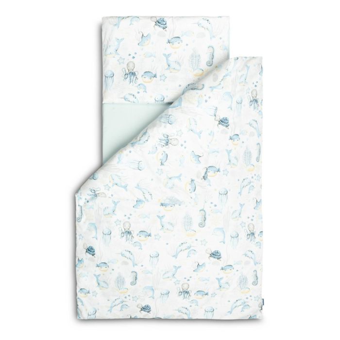 Gultas veļa bērniem 135x100 "Sea world" + palags ar gumiju 120x60 