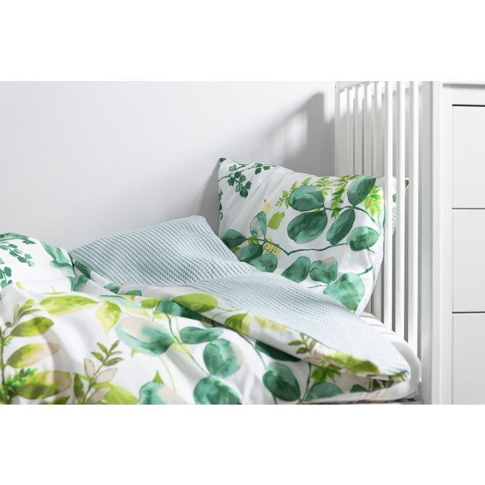 Bērnu gultas veļa 135x100 "Waffle in green" 