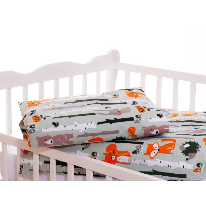 Bērnu gultas veļa 135x100 "Forest life" 