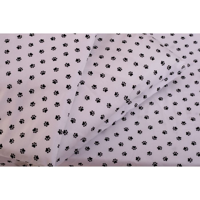 Bērnu gultas veļa 135x100 "Paws" balts