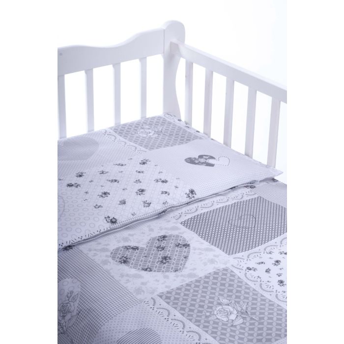 Pārvalku komplekts 135x100 "Balta Sirsniņa" baltas krāsas