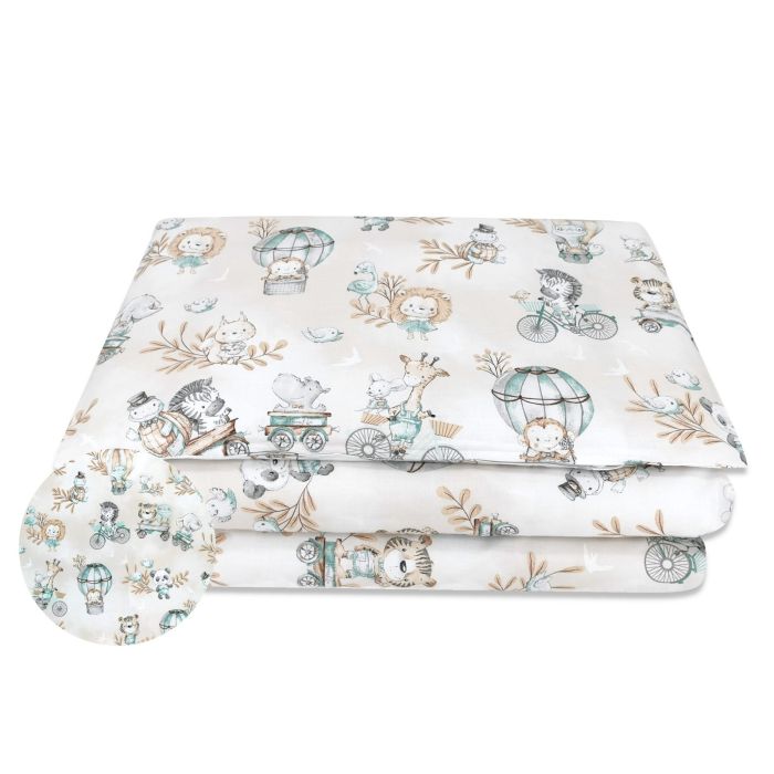 Bērnu gultas veļa 135x100 "Zoo nugat"  