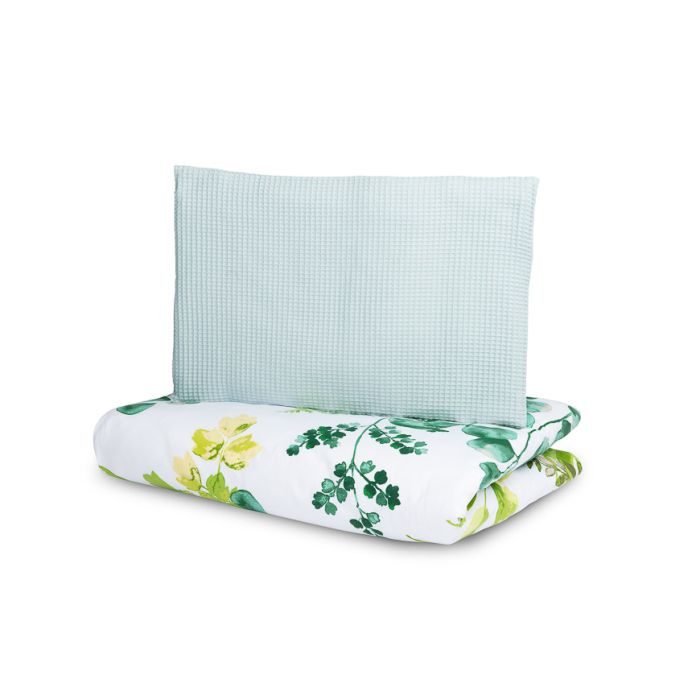 Bērnu gultas veļa 135x100 "Waffle in green" 