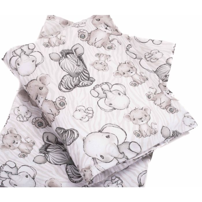 Bērnu gultas veļa šūpulim 80x70cm "Lion" pelēks