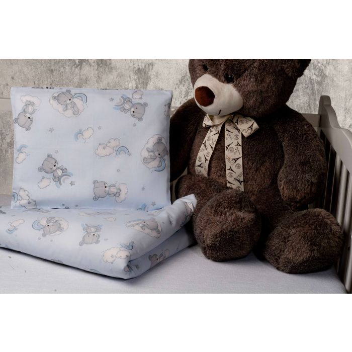 Gultas veļa bērniem 135x100 "Teddy blue" 