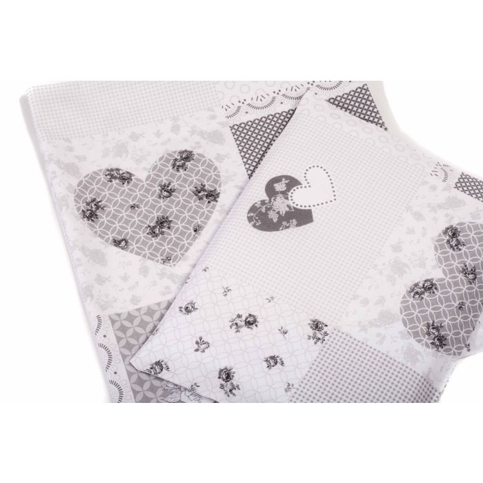 Bērnu gultas veļa šūpulim 80x70cm "White heart"