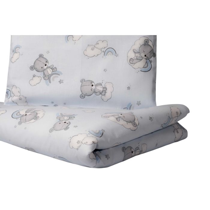 Gultas veļa bērniem 135x100 "Teddy blue" 