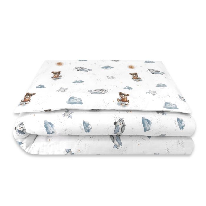 Gultas veļa bērniem 135x100 "Aviator teddy blue" 