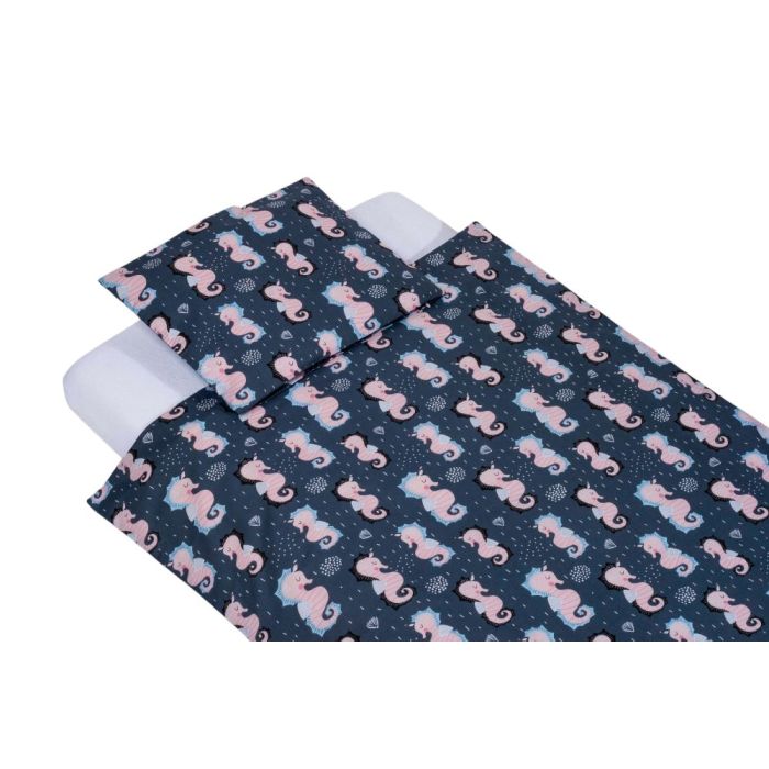 Gultas veļa komplekts šūpulim  80x70cm "SEAHORSE" 