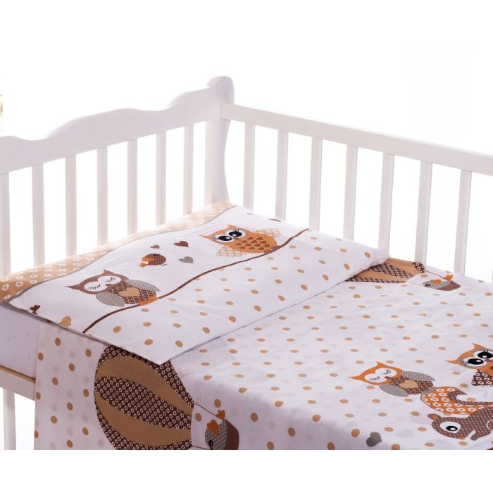 Bērnu gultas veļa 135x100 "OWL" 