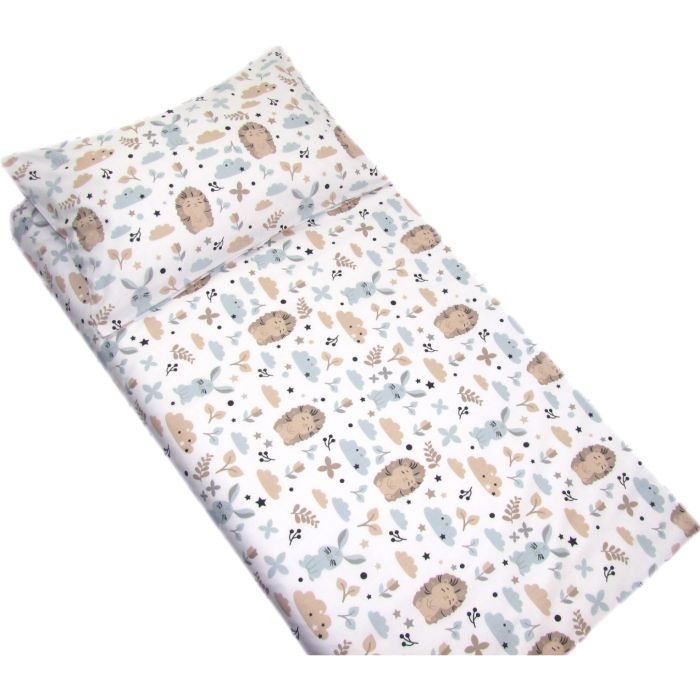 Bērnu gultas veļa 135x100 "Bunny & Hedgehog" 