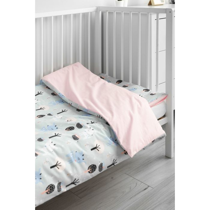 Bērnu gultas veļa 135x100 "Rudolf" pelēks 