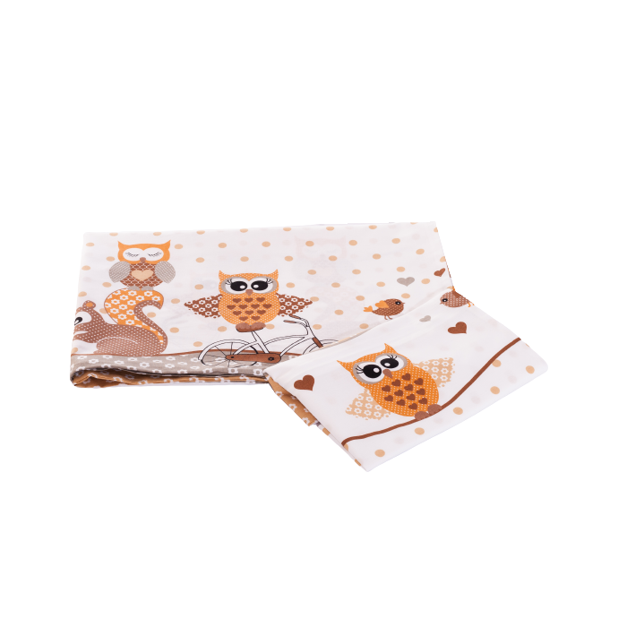 Bērnu gultas veļa 135x100 "OWL" 