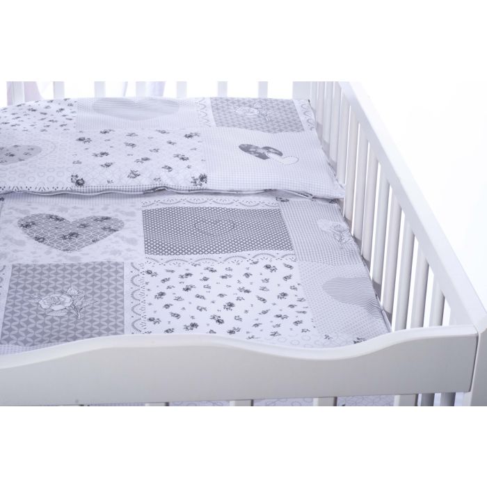 Pārvalku komplekts 135x100 "Balta Sirsniņa" baltas krāsas