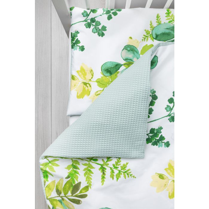 Bērnu gultas veļa 135x100 "Waffle in green" 