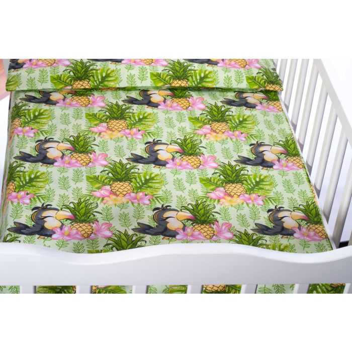 Pārvalku komplekts 135x100 "Ananas" zaļš