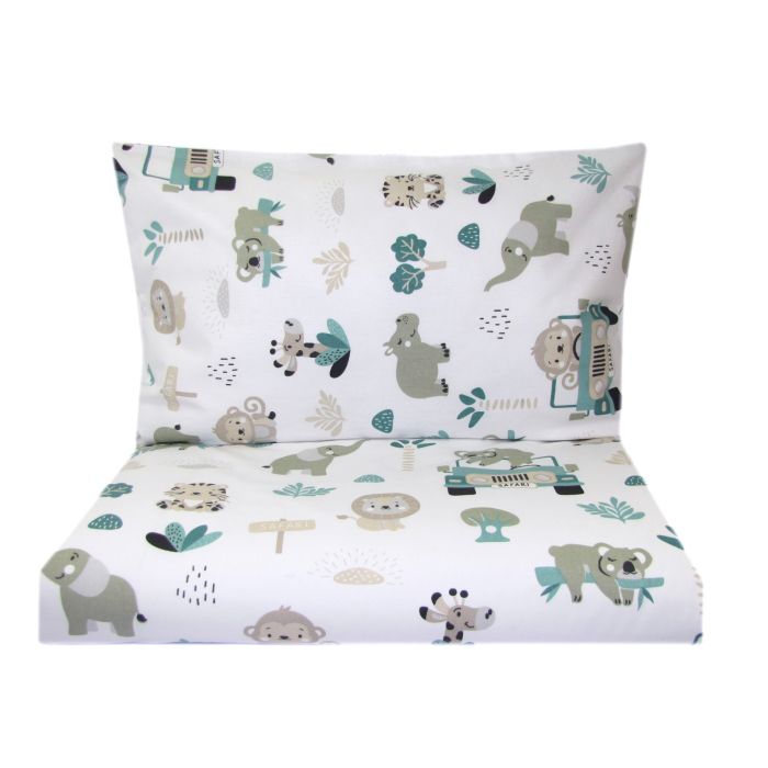  Gultas veļa komplekts šūpulim 80x70cm "Safari time" 