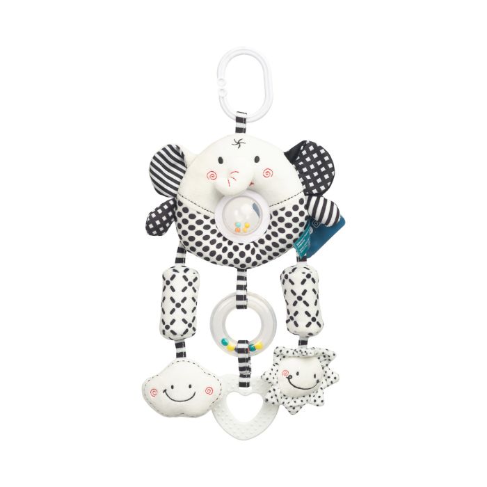 Mīksta izglītojoša rotaļlieta "Elephants black & white" 