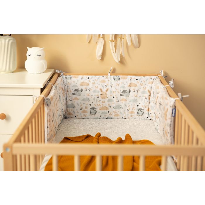 Bērnu Gultas Apmales 180 cm "Waffle Owl" 