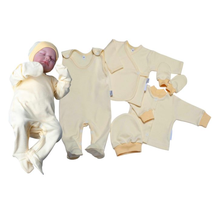 Bērnu komplektiņš no 5 daļam "Blank baby yellow"
