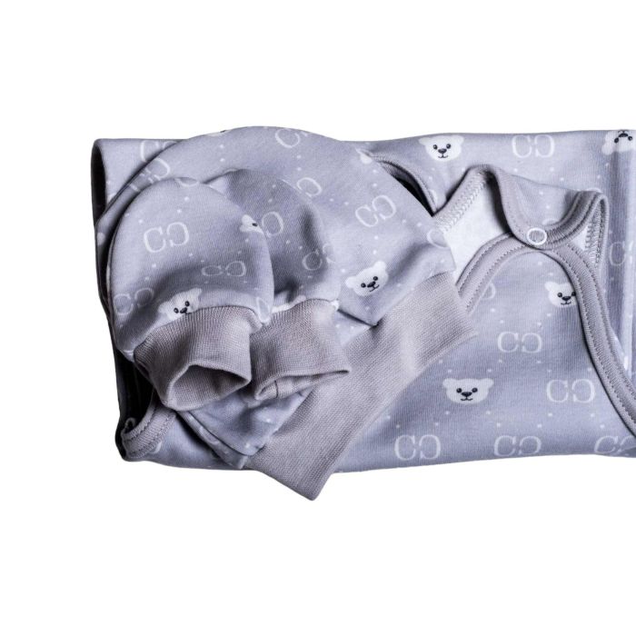 Bērnu komplektiņš no 5 daļam "Bear glamour grey"
