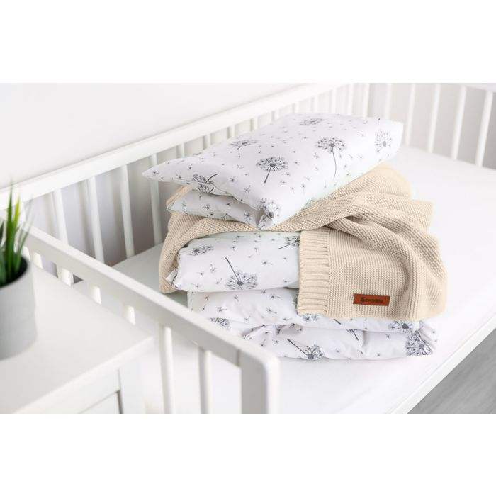 Adīts bambusa viskoze - kokvilnas pleds "Bamboo" 100x80 cm cappuccino