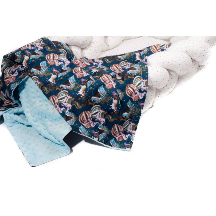 Bērnu pleds 100x75cm "Circus" zils 