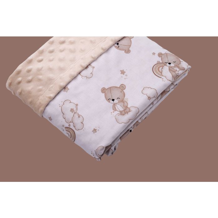 Bērnu pleds "Cute Teddy" 100x75cm ecru