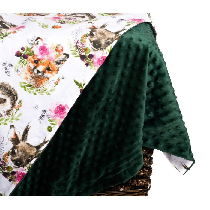 Bērnu pleds 100x75cm "Sweethearts" zaļš 