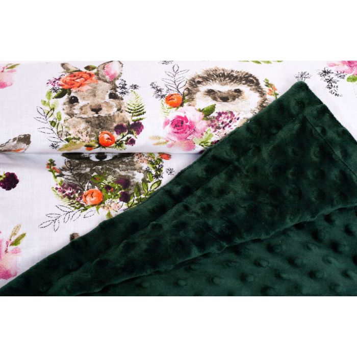 Bērnu pleds 100x75cm "Sweethearts" zaļš 