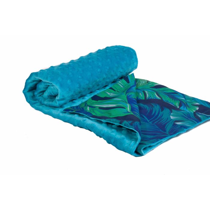 Bērnu pleds "Leaf" 100x75cm jūras zils