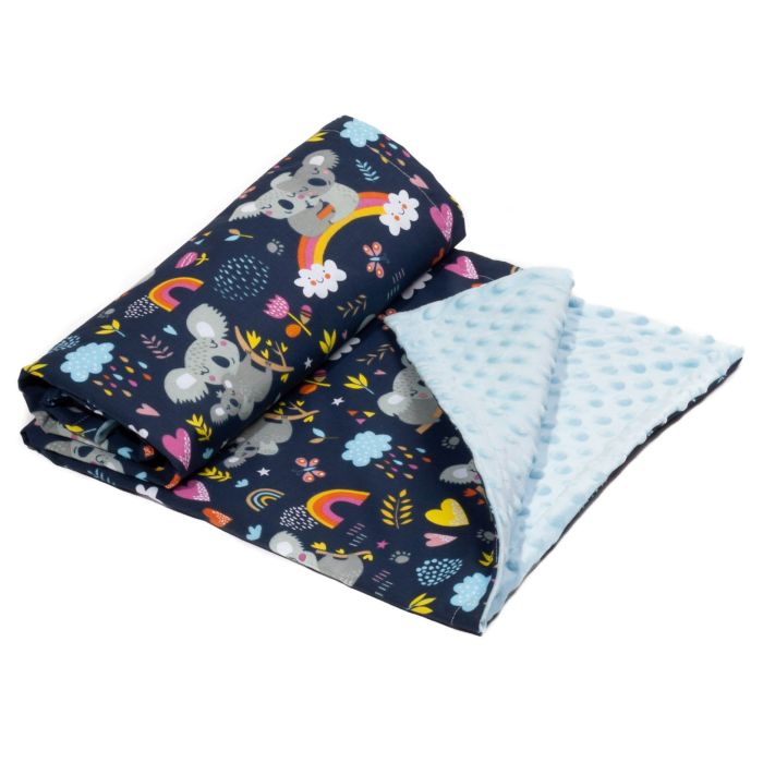 Bērnu pleds 100x75cm "Koala in Love" zils 