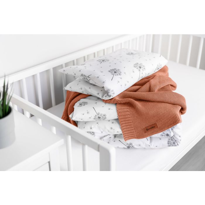 Adīts bambusa viskoze - kokvilnas pleds "Bamboo" 100x80 cm koraļļu krāsa