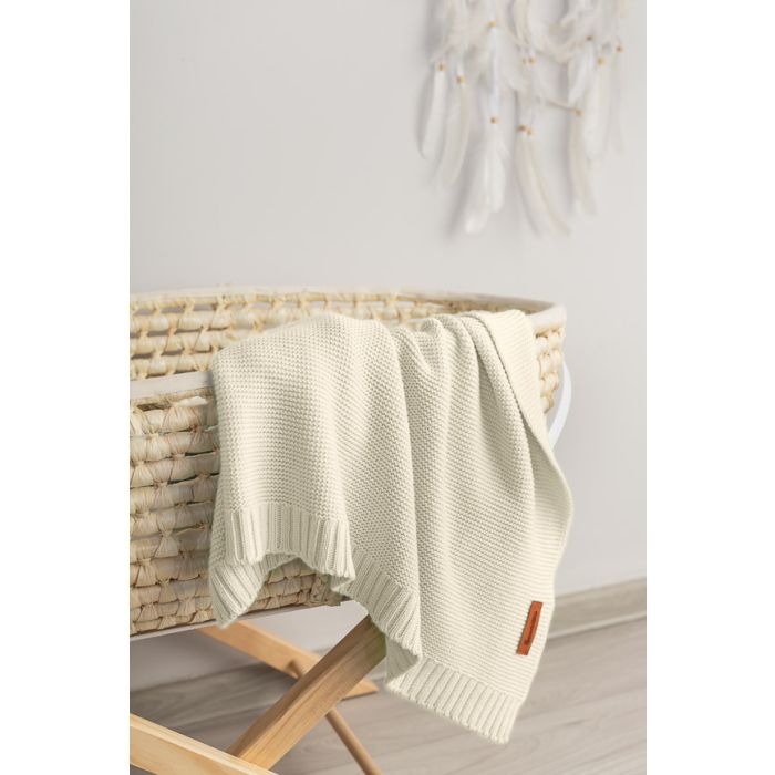 Adīts bambusa viskoze - kokvilnas pleds "Bamboo" 100x80 cm banana