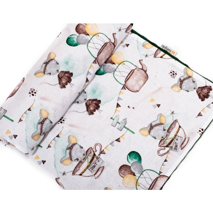 Bērnu pleds 100x75cm "Baby mouse" zaļš 