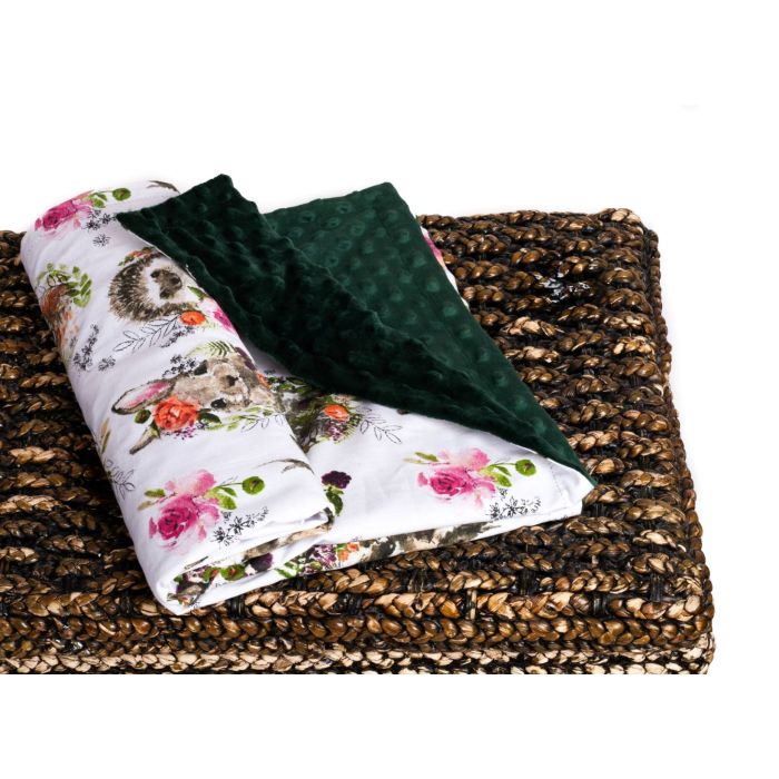 Bērnu pleds 100x75cm "Sweethearts" zaļš 