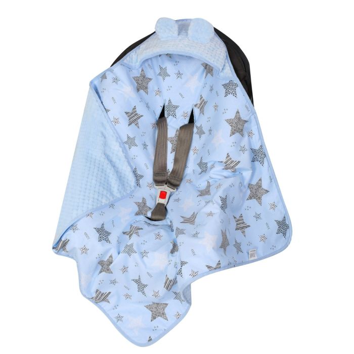 Autokrēsliņa guļammaiss "Blue stars" 80x80 cm