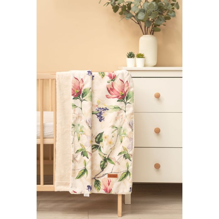 Pledas kūdikiui "Silky" 100x80 cm su Magnolia raštu