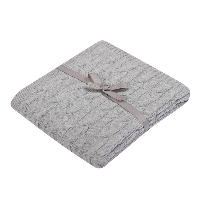 Pledas kūdikiui "Natural" 80x90 pilkos spalvos