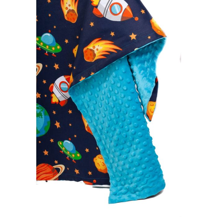 Bērnu pleds "Cosmos" 100x75cm jūras zils