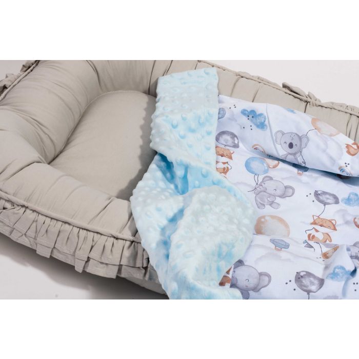 Bērnu pleds "Over the rainbow" 100x75cm zils