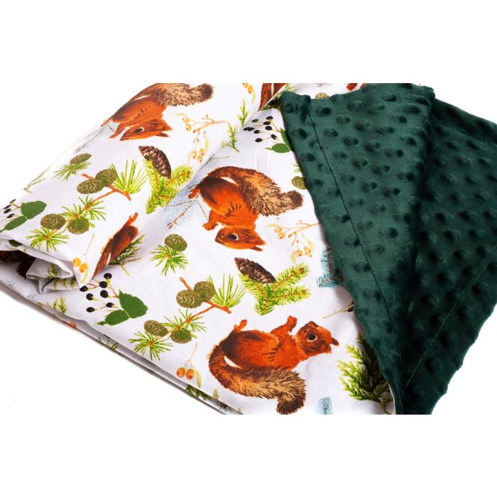 Bērnu pleds 100x75cm "Nut lovers" zaļš 