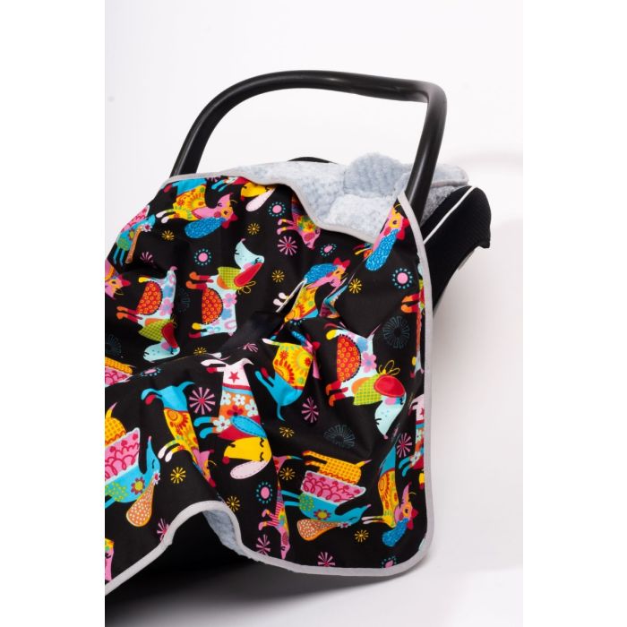  Sedziņa / konverts autokrēsliņām  "Dog lovers" 80x80 cm