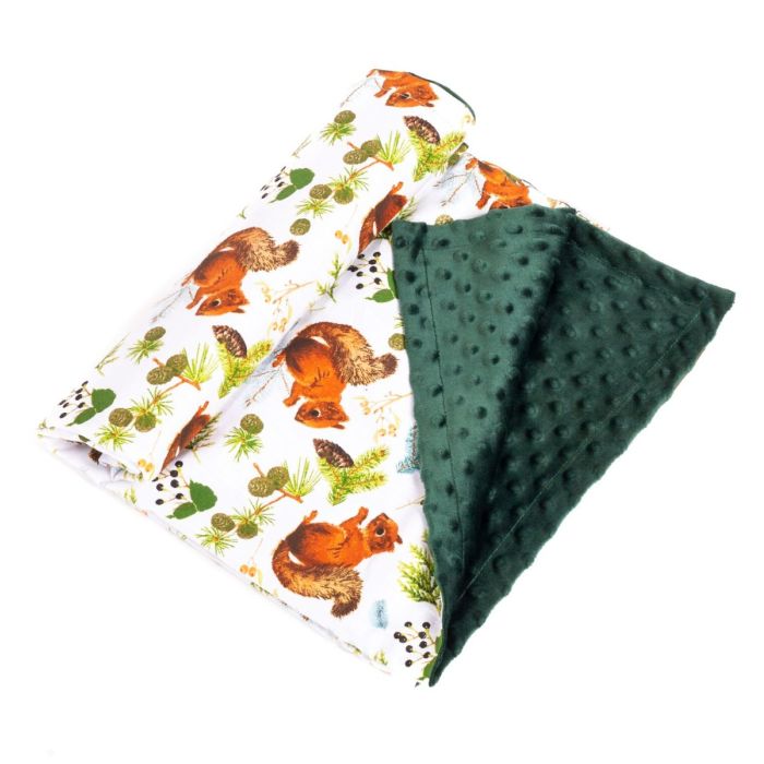 Bērnu pleds 100x75cm "Nut lovers" zaļš 