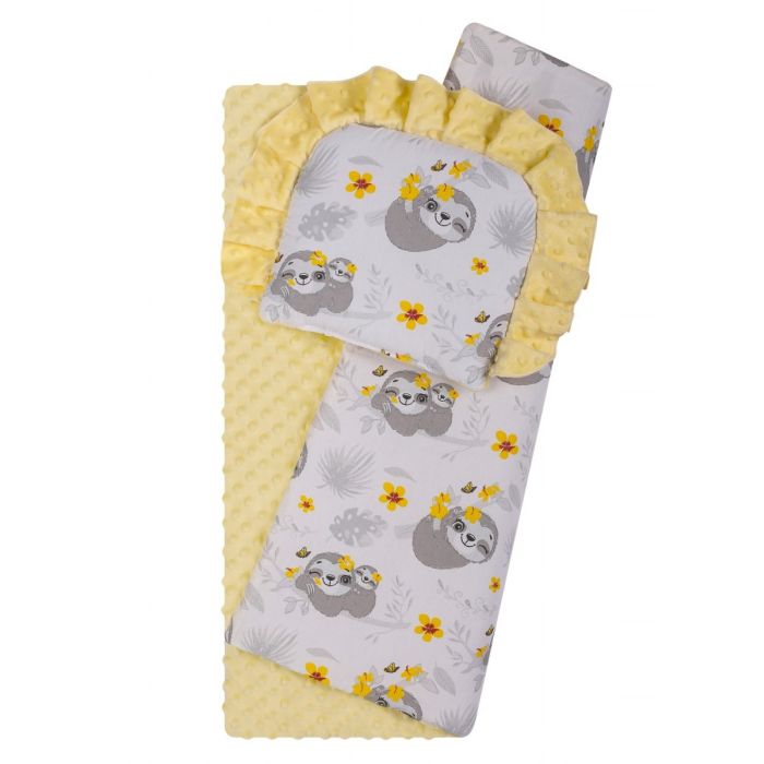 Komplektas vežimėliui "Dreamer" su geltonu minky 