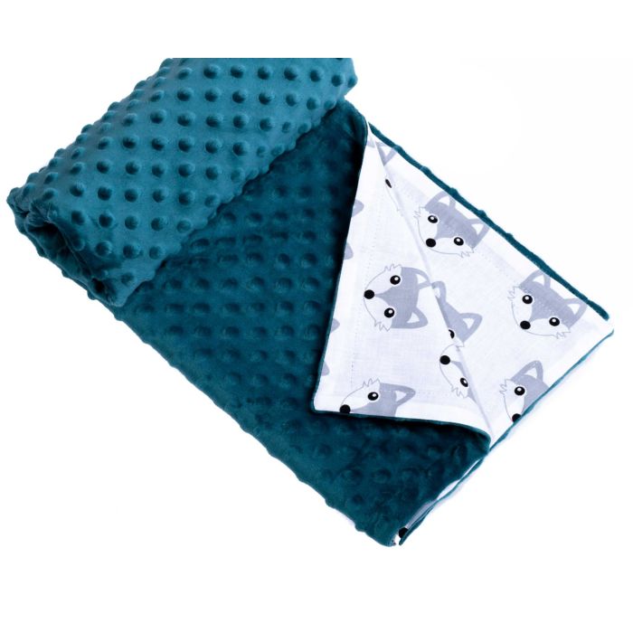 Bērnu pleds "Fox" 100x75cm smaragda krāsā