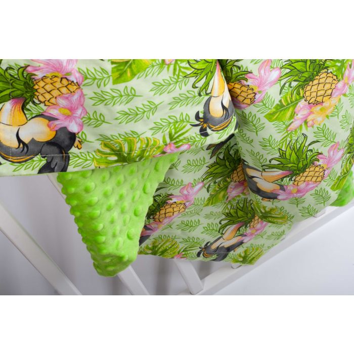 Bērnu pleds "Ananas" 100x75cm zaļa krāsa